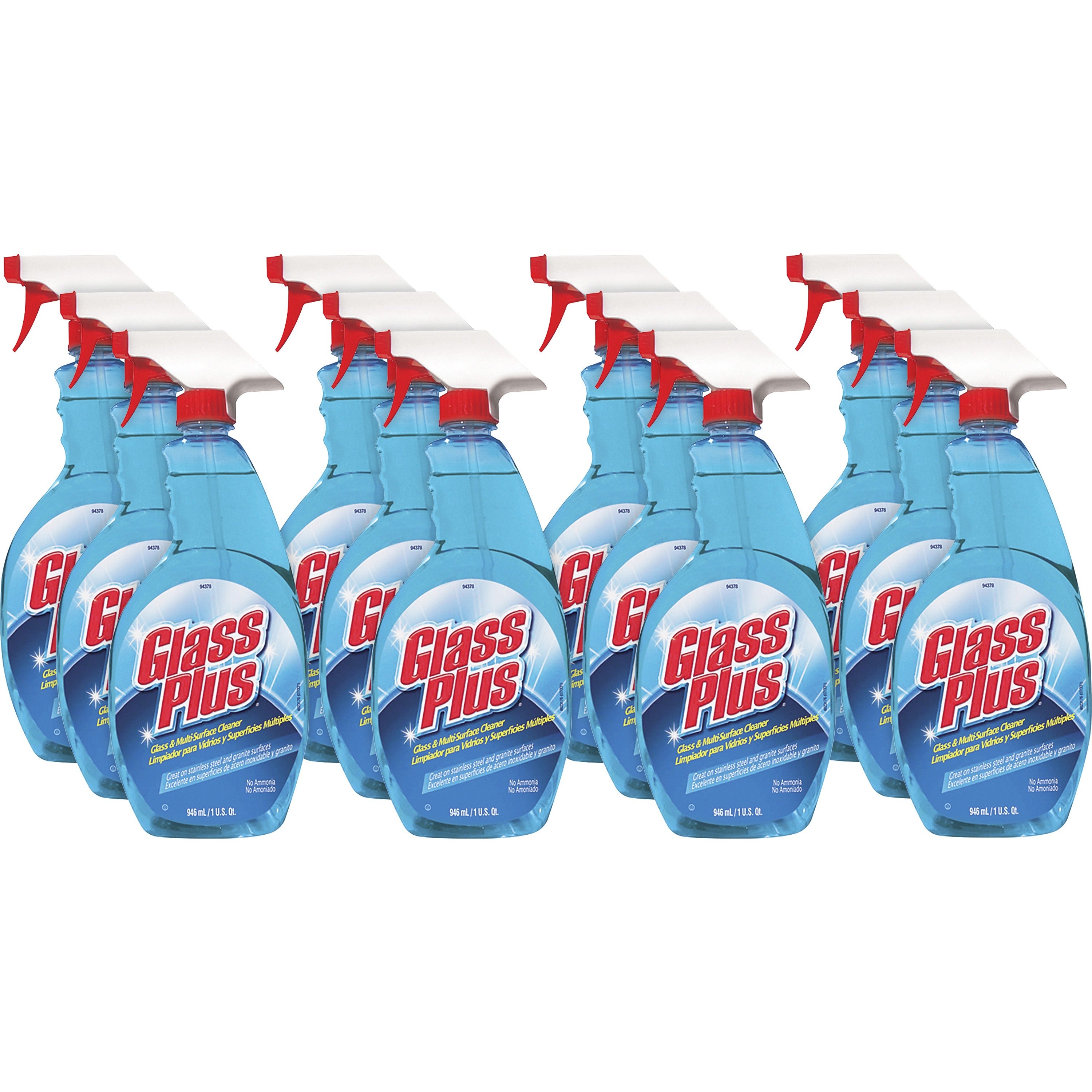 Glass Cleaner, 32 oz Spray Bottle, 12/Carton