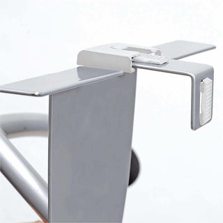 Hanger Shaped Partition Coat Hook, Metal/Foam/ABS, Silver/Black