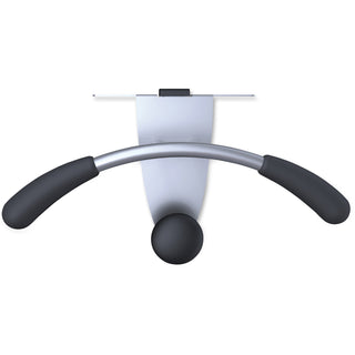 Hanger Shaped Partition Coat Hook, Metal/Foam/ABS, Silver/Black