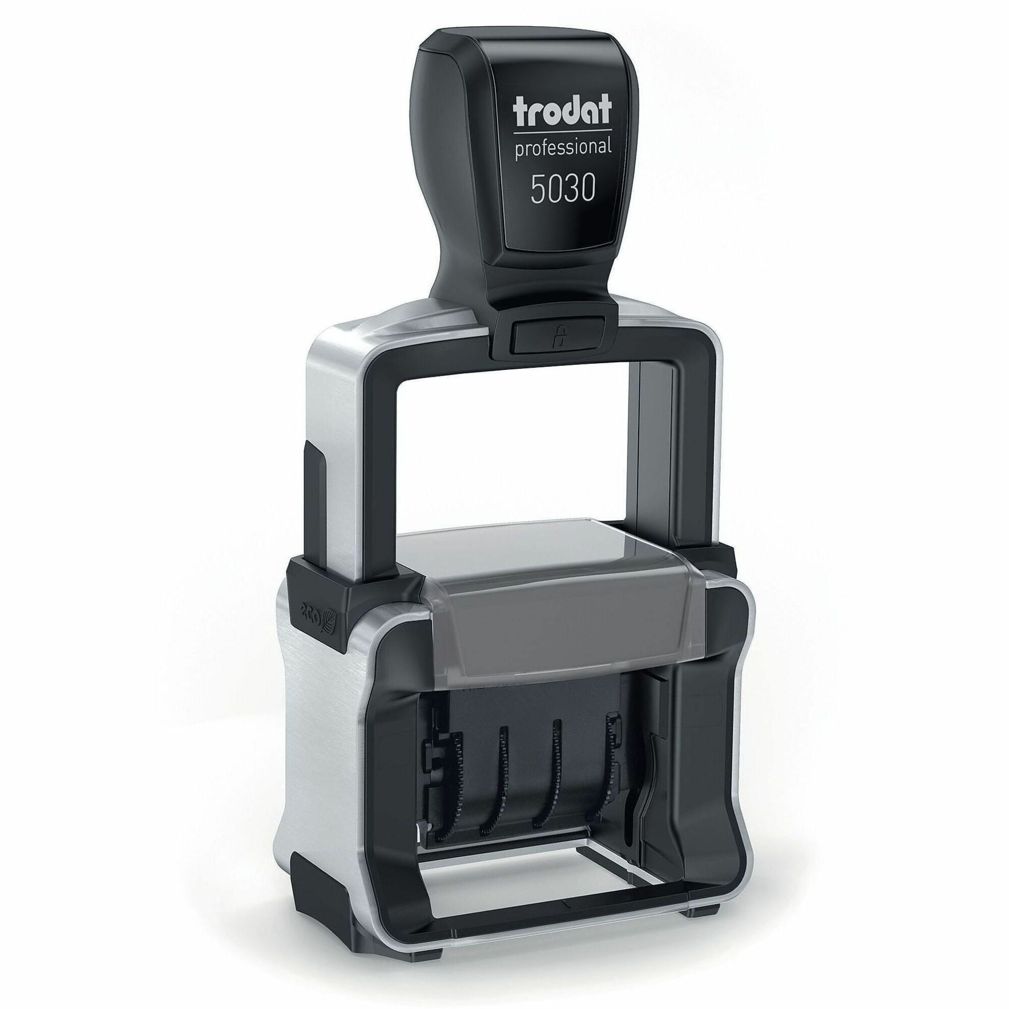Professional Date Stamp, Self-Inking, 1.63" x 0.38", Black