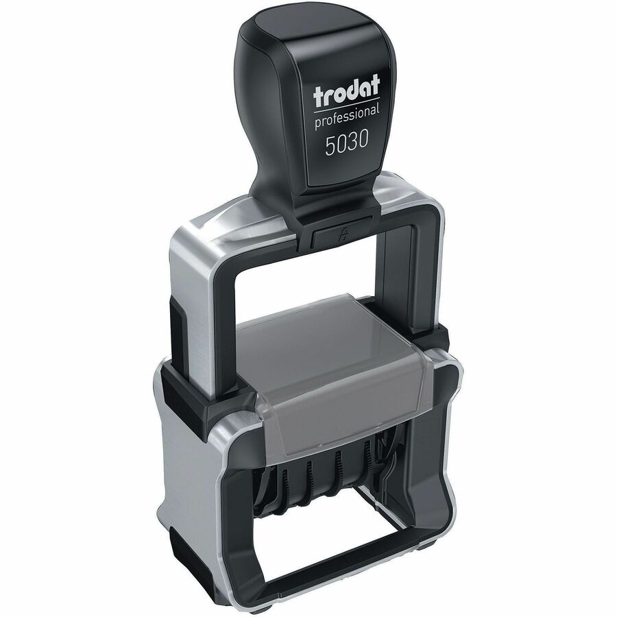 Professional Date Stamp, Self-Inking, 1.63" x 0.38", Black