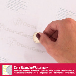 DocuGard Standard 2-part Medical Security Paper - Letter - 8 1/2" x 11" - 24 lb Basis Weight - 250 / Pack - Tamper Resistant, Pantograph, Erasure Protection, Watermarked, Security Features Listing, Coin-reactive Ink, Microtext Printing, Carbonless, C