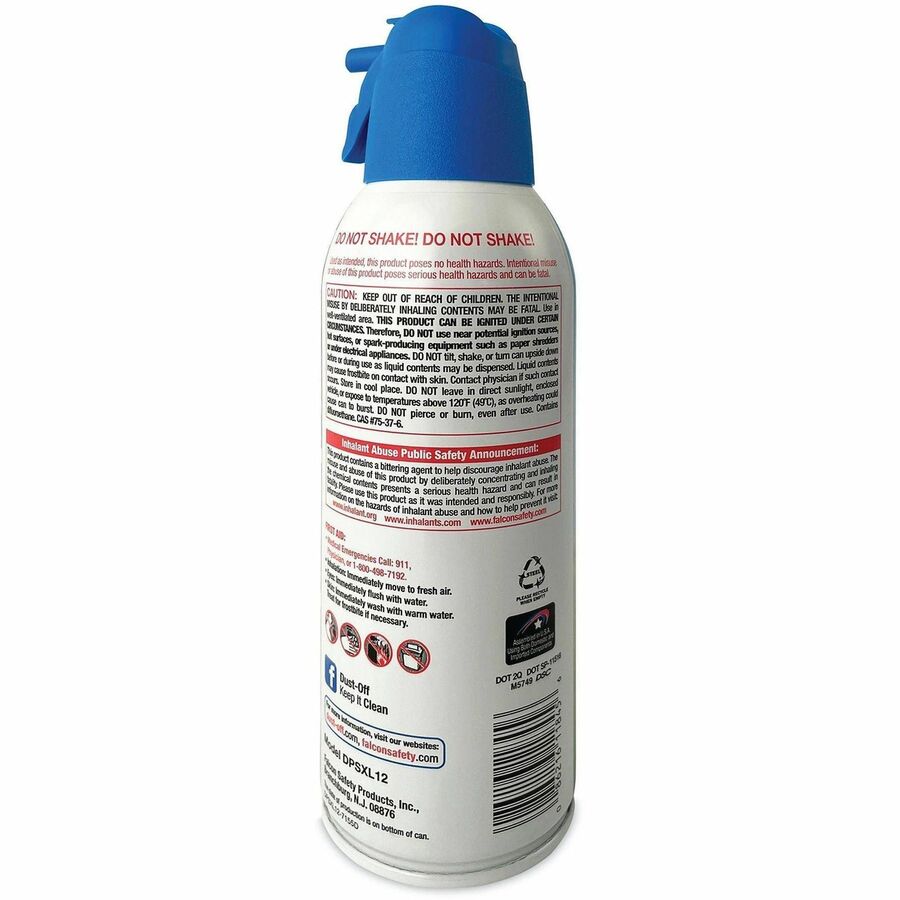Disposable Compressed Air Duster, 12 oz Can