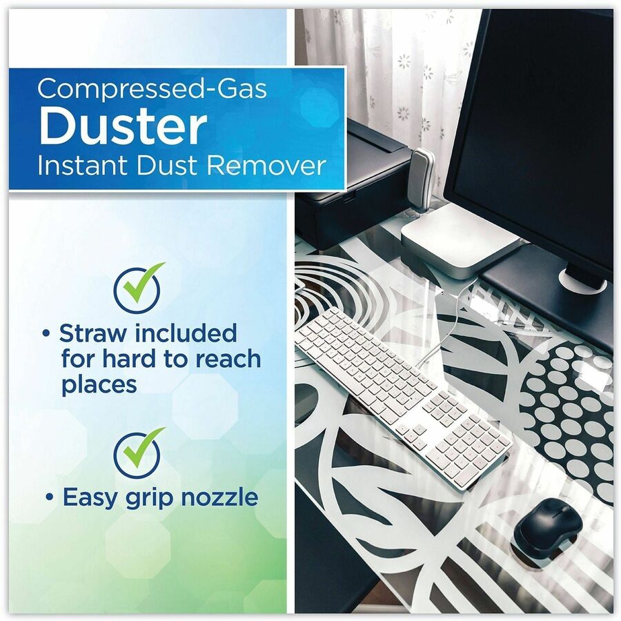 Disposable Compressed Air Duster, 12 oz Can