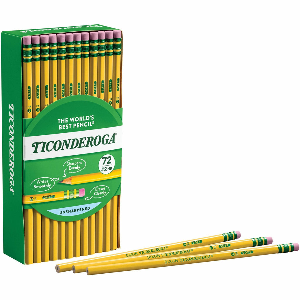 Pencils, HB (#2), Black Lead, Yellow Barrel, 72/Pack