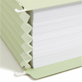 Smead FasTab 1/3 Tab Cut Legal Recycled Hanging Folder - 8 1/2" x 14" - 5 1/4" Expansion - Top Tab Location - Assorted Position Tab Position - Moss - 10% Recycled - 9 / Box - 