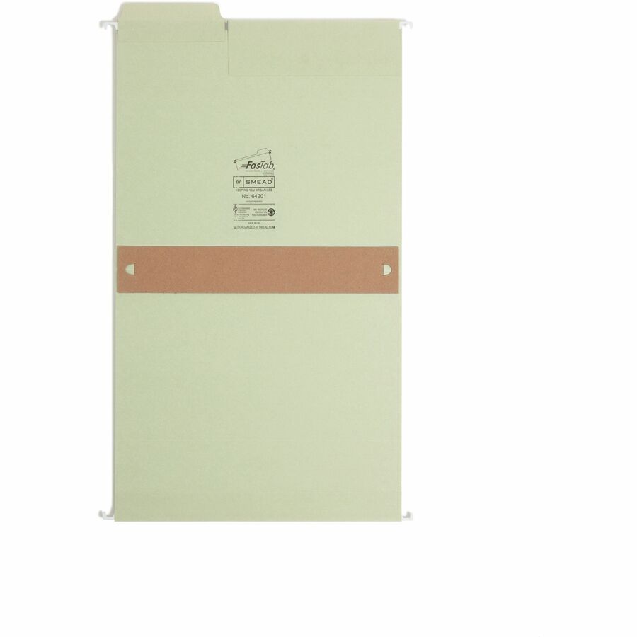 FasTab Box Bottom Hanging Folders, Letter Size, 1/3-Cut Tabs, Moss, 20/Box