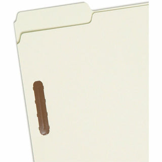 Recycled Pressboard Fastener Folders, 3" Expansion, 2 Fasteners, Letter Size, Gray-Green Exterior, 25/Box