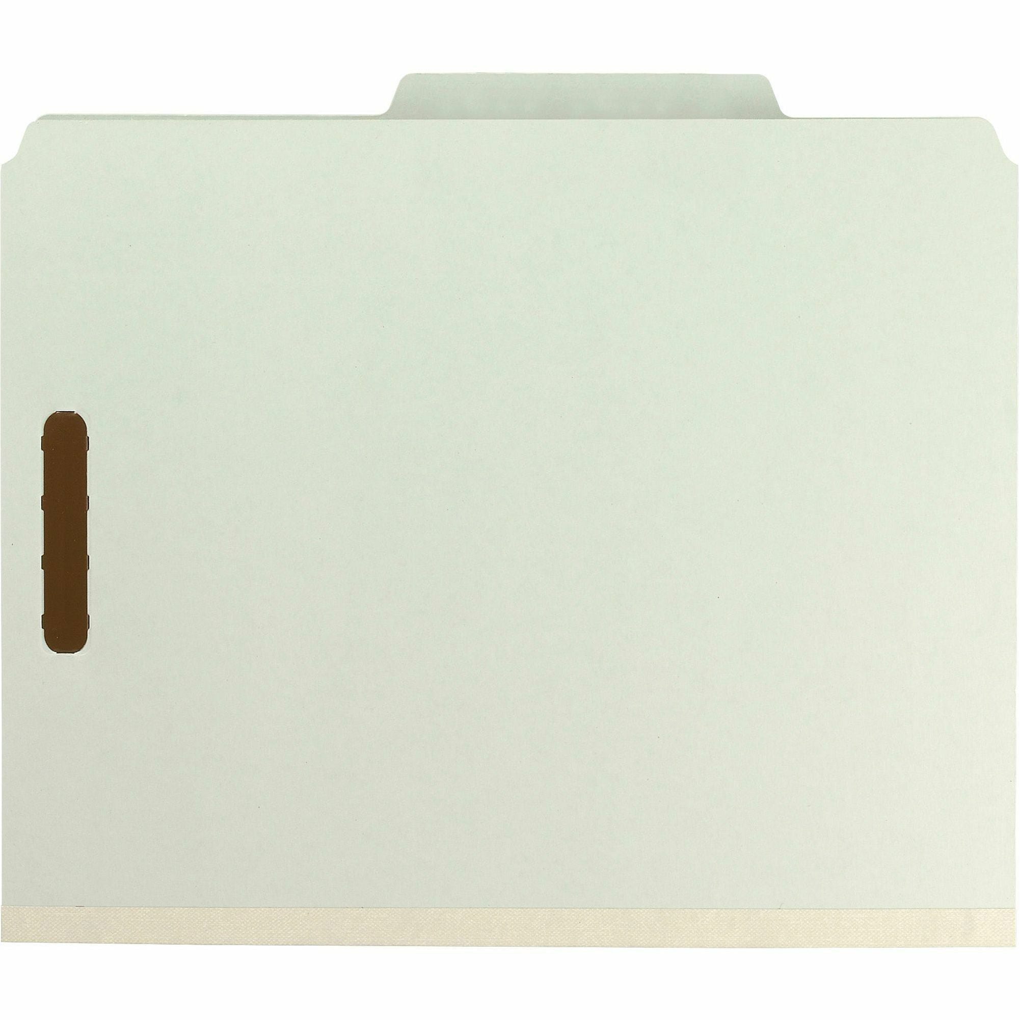 Smead 2/5 Tab Cut Letter Recycled Classification Folder - 