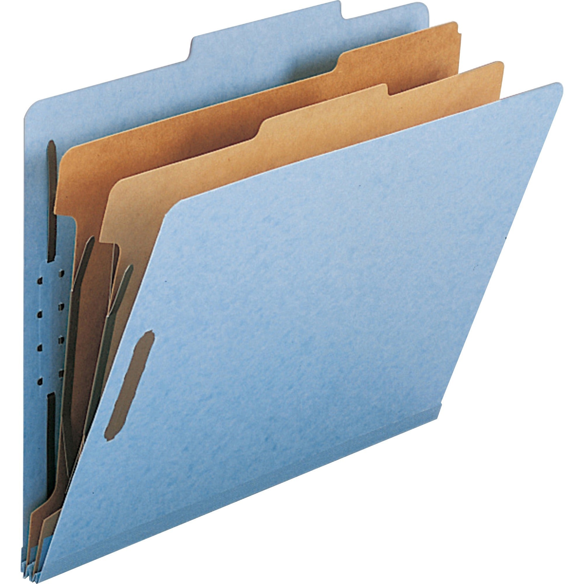 Smead 2/5 Tab Cut Letter Recycled Classification Folder - 