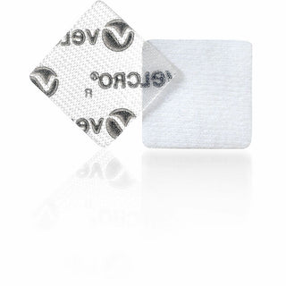 Sticky-Back Fasteners, Removable Adhesive, 0.88" x 0.88", Clear, 12/Pack