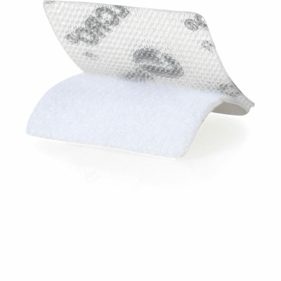 Sticky-Back Fasteners, Removable Adhesive, 0.88" x 0.88", Clear, 12/Pack