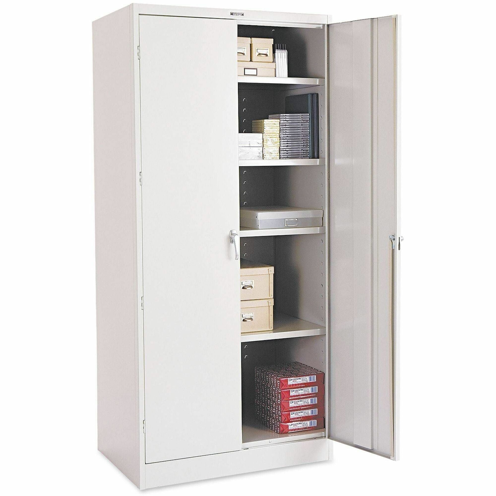 78" High Deluxe Cabinet, 36w x 24d x 78h, Light Gray