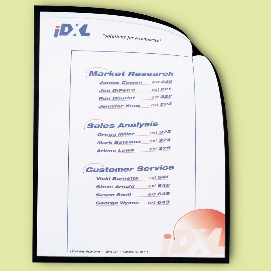 C-Line Cubicle Keepers Display Pockets for Metal Surfaces - Magnetic, 8-1/2 x 11, 2/PK, 37911