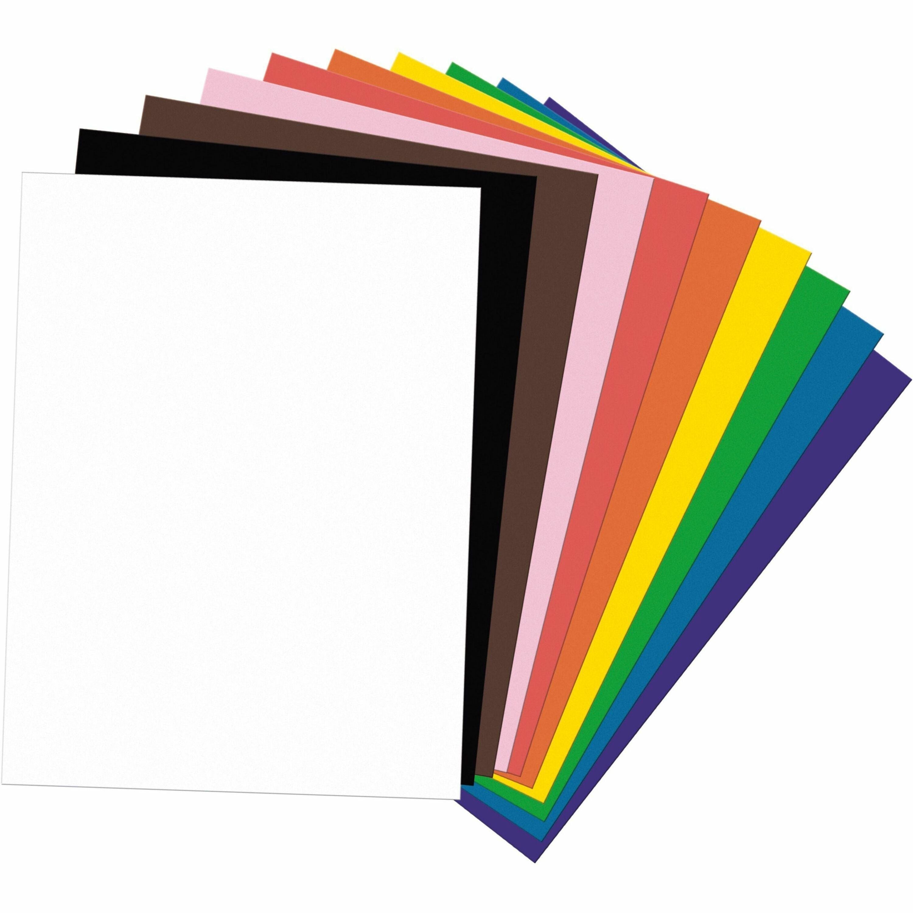 Tru-Ray Construction Paper, 76 lb Text Weight, Assorted, Assorted, 100 Sheets/Pack, 20 Packs/Carton