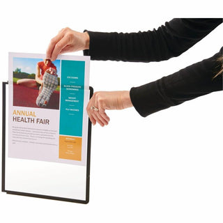 SHERPA Vario Replacement Panels, 1 Section, Clear Panel Assorted Color Borders, 5/Pack