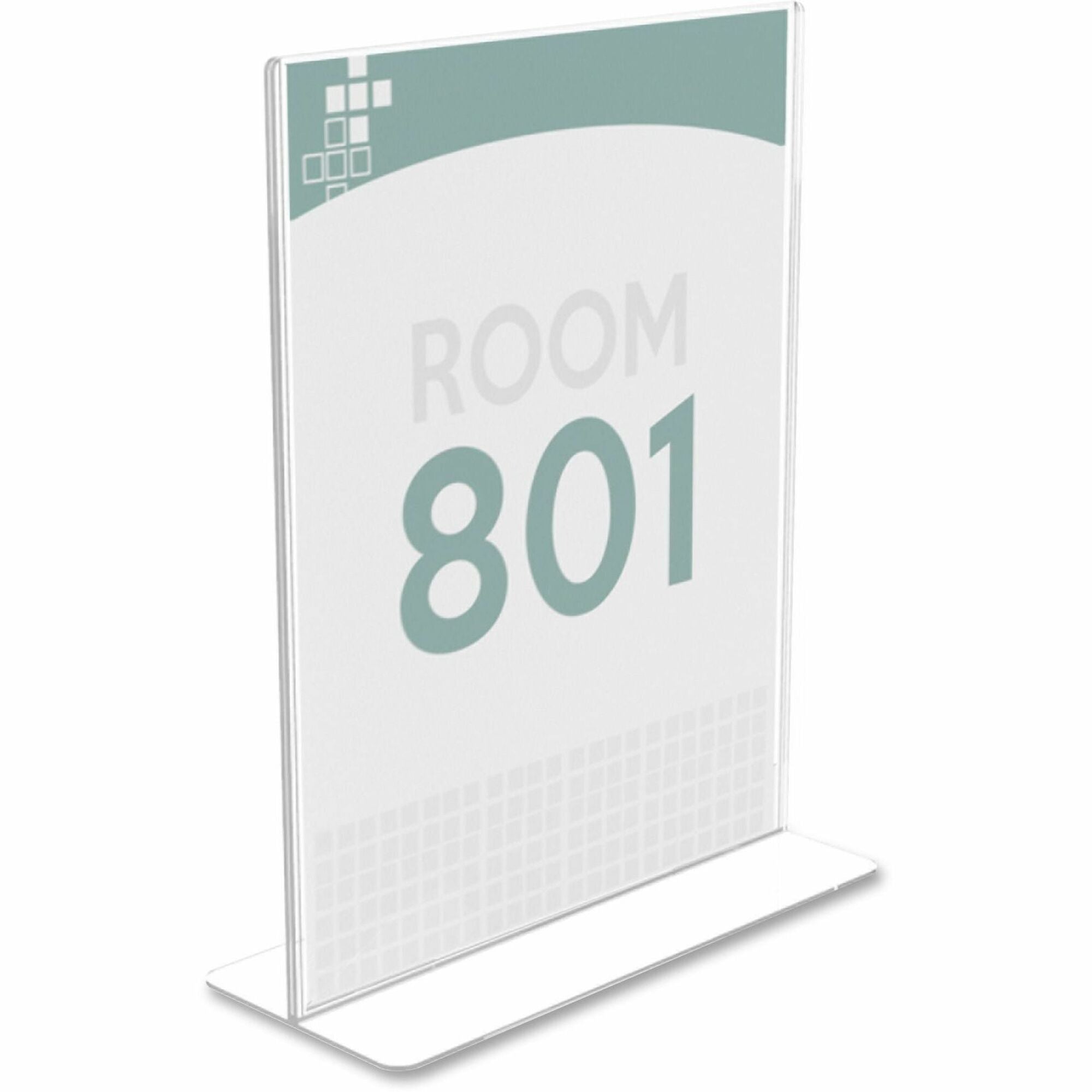 Superior Image Double Sided Sign Holder, 8.5 x 11 Insert, Clear