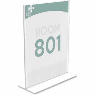 Superior Image Double Sided Sign Holder, 8.5 x 11 Insert, Clear
