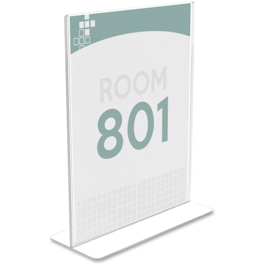 Superior Image Double Sided Sign Holder, 8.5 x 11 Insert, Clear