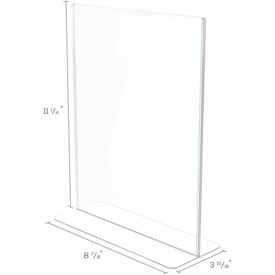 Superior Image Double Sided Sign Holder, 8.5 x 11 Insert, Clear