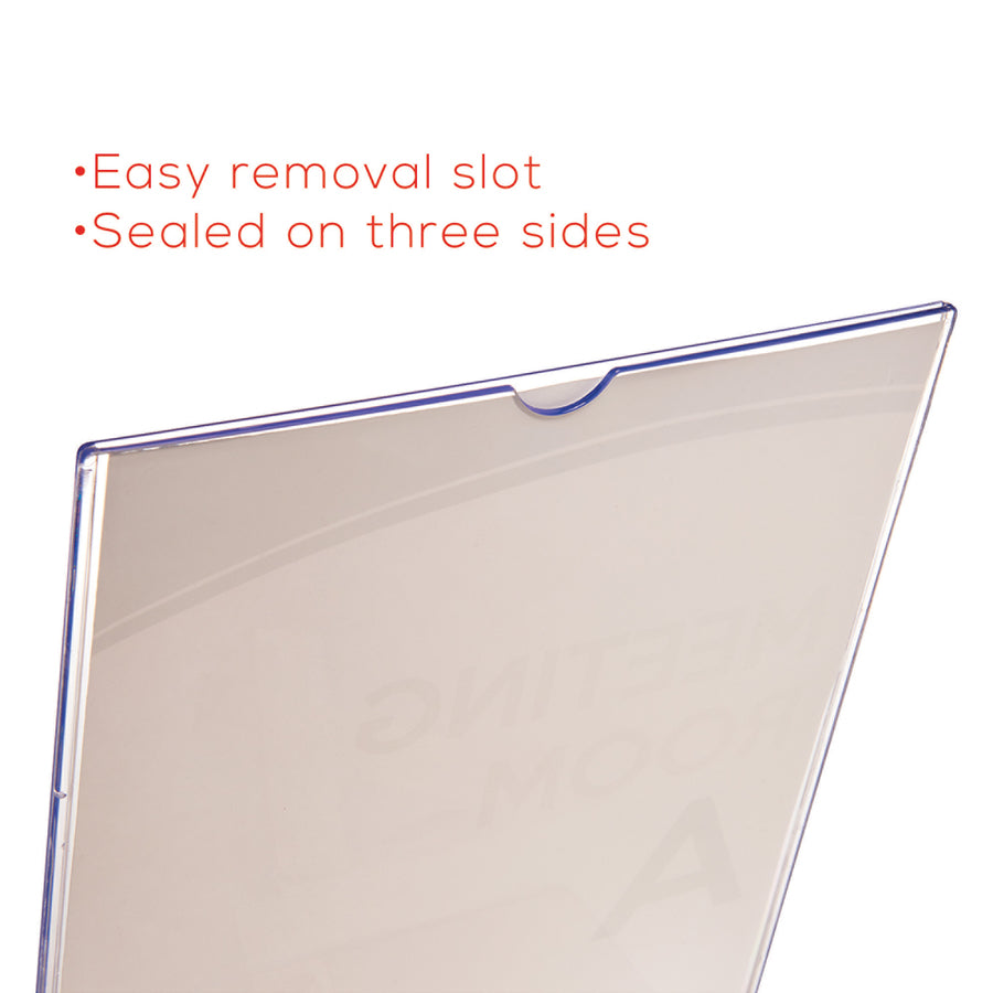 Superior Image Double Sided Sign Holder, 8.5 x 11 Insert, Clear