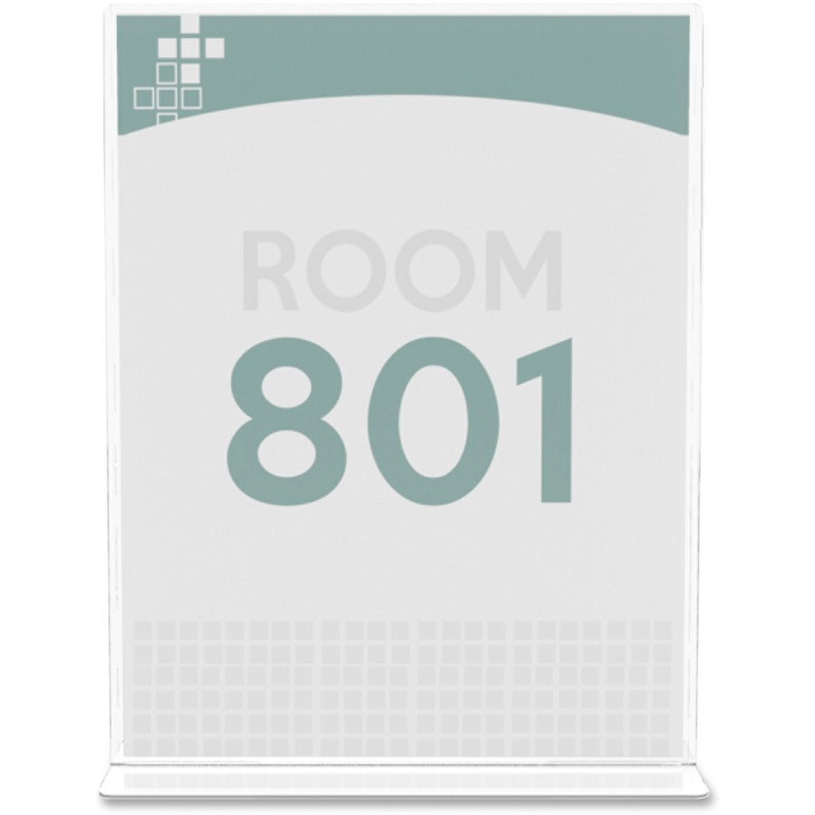Superior Image Double Sided Sign Holder, 8.5 x 11 Insert, Clear
