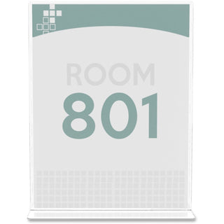 Superior Image Double Sided Sign Holder, 8.5 x 11 Insert, Clear