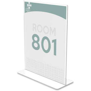 Superior Image Double Sided Sign Holder, 8.5 x 11 Insert, Clear