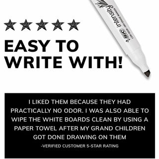 Intensity Low Odor Chisel Tip Dry Erase Marker, Broad Chisel Tip, Blue, Dozen