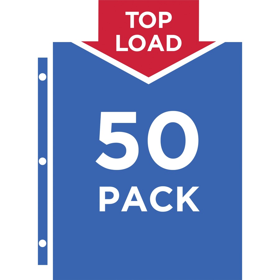 Top-Load Poly Sheet Protector, Super Heavy Gauge, Letter, Diamond Clear, 50/Box
