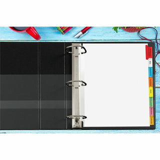 Insertable Big Tab Dividers, 8-Tab, 11.13 x 9.25, White, Assorted Tabs, 1 Set