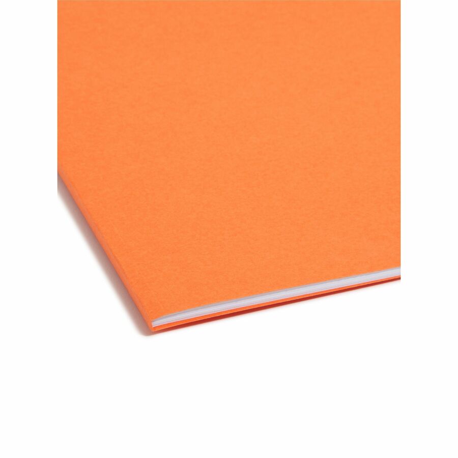 Top Tab Colored Fastener Folders, 0.75" Expansion, 2 Fasteners, Letter Size, Orange Exterior, 50/Box