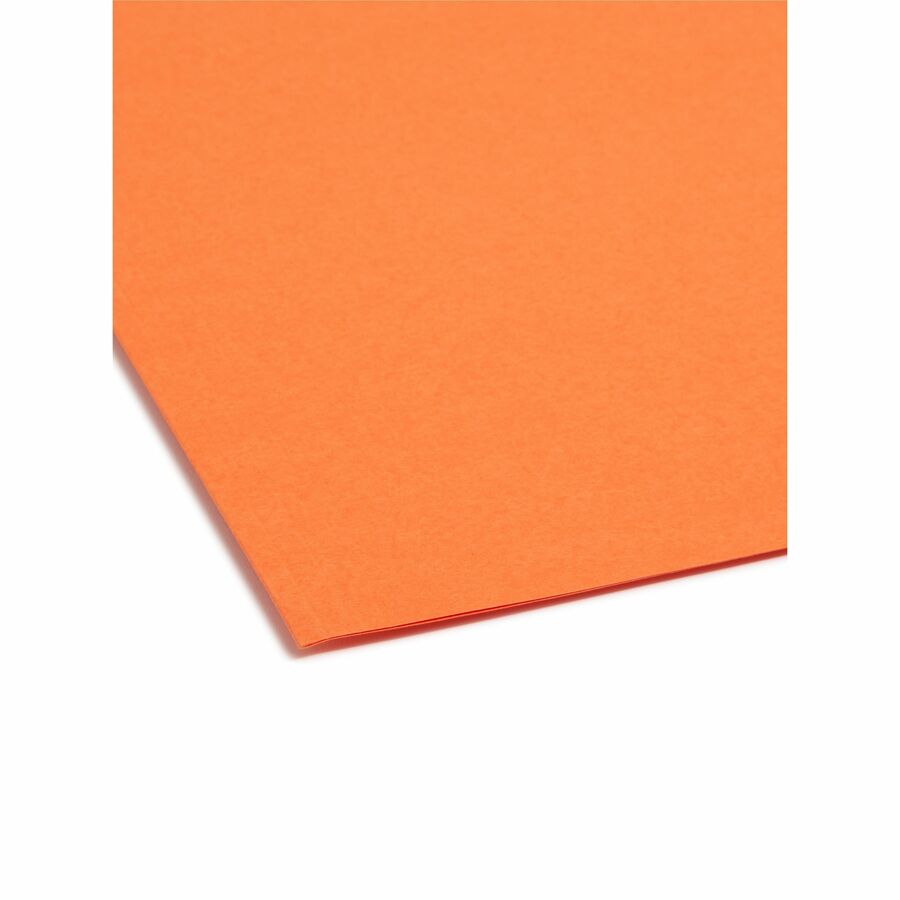 Top Tab Colored Fastener Folders, 0.75" Expansion, 2 Fasteners, Letter Size, Orange Exterior, 50/Box