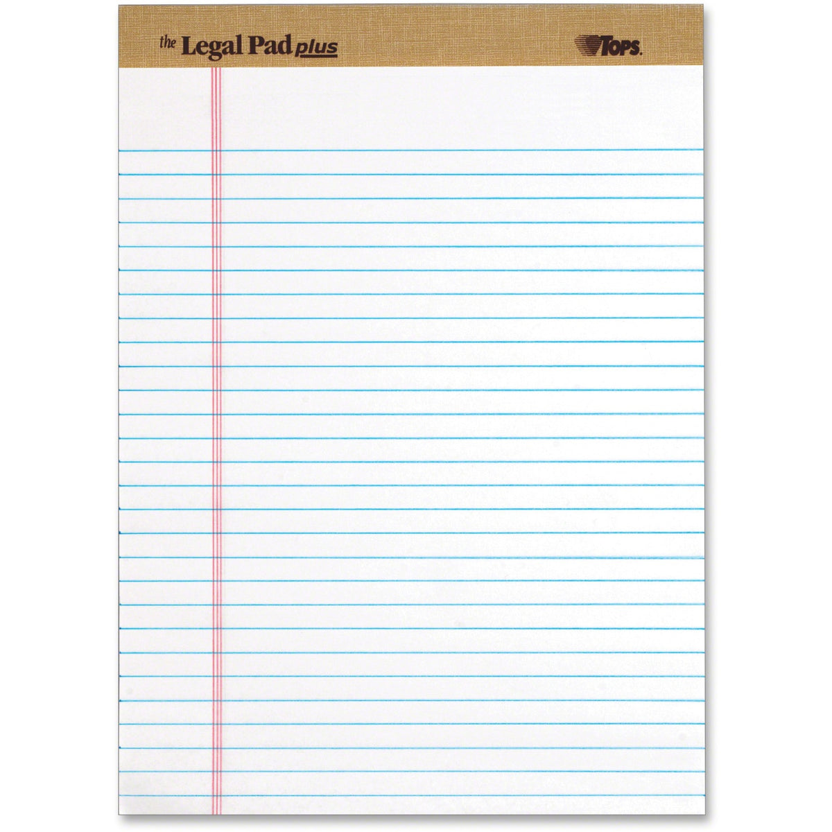 The Legal Pad" Plus Ruled Perforated Pads with 40 pt. Back, Wide/Legal Rule, 50 White 8.5 x 11.75 Sheets, Dozen
