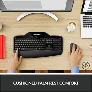 MK710 Wireless Keyboard + Mouse Combo, 2.4 GHz Frequency/30 ft Wireless Range, Black