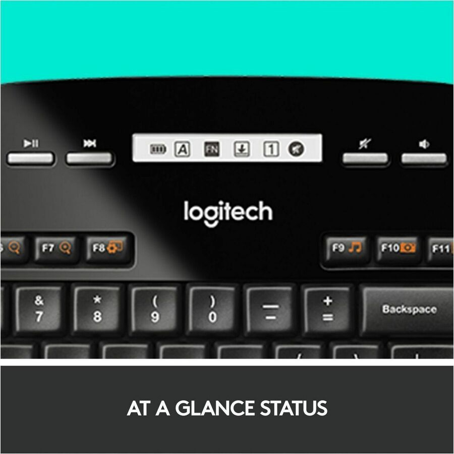 MK710 Wireless Keyboard + Mouse Combo, 2.4 GHz Frequency/30 ft Wireless Range, Black