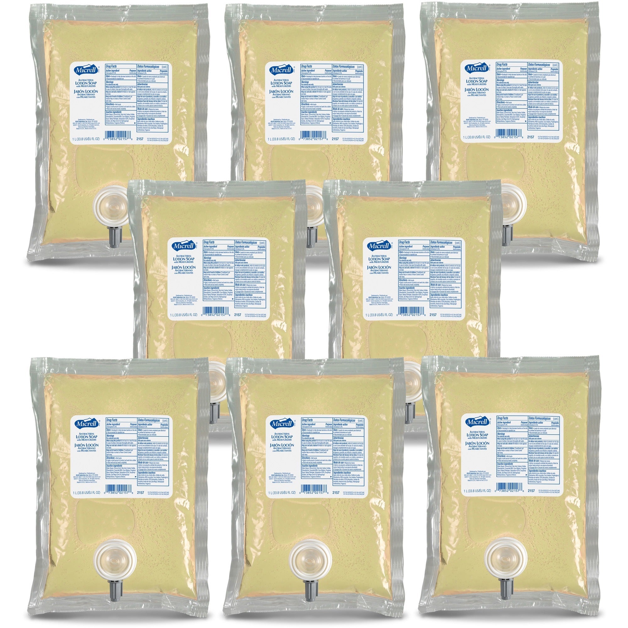 NXT Antibacterial Lotion Soap Refill, Balsam Scent, 1,000 mL, 8/Carton