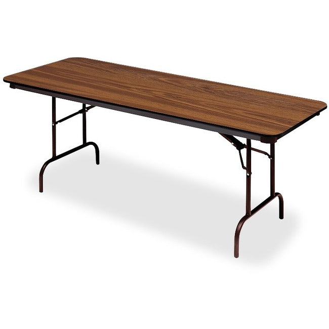 OfficeWorks Commercial Wood-Laminate Folding Table, Rectangular, 96" x 30" x 29", Oak