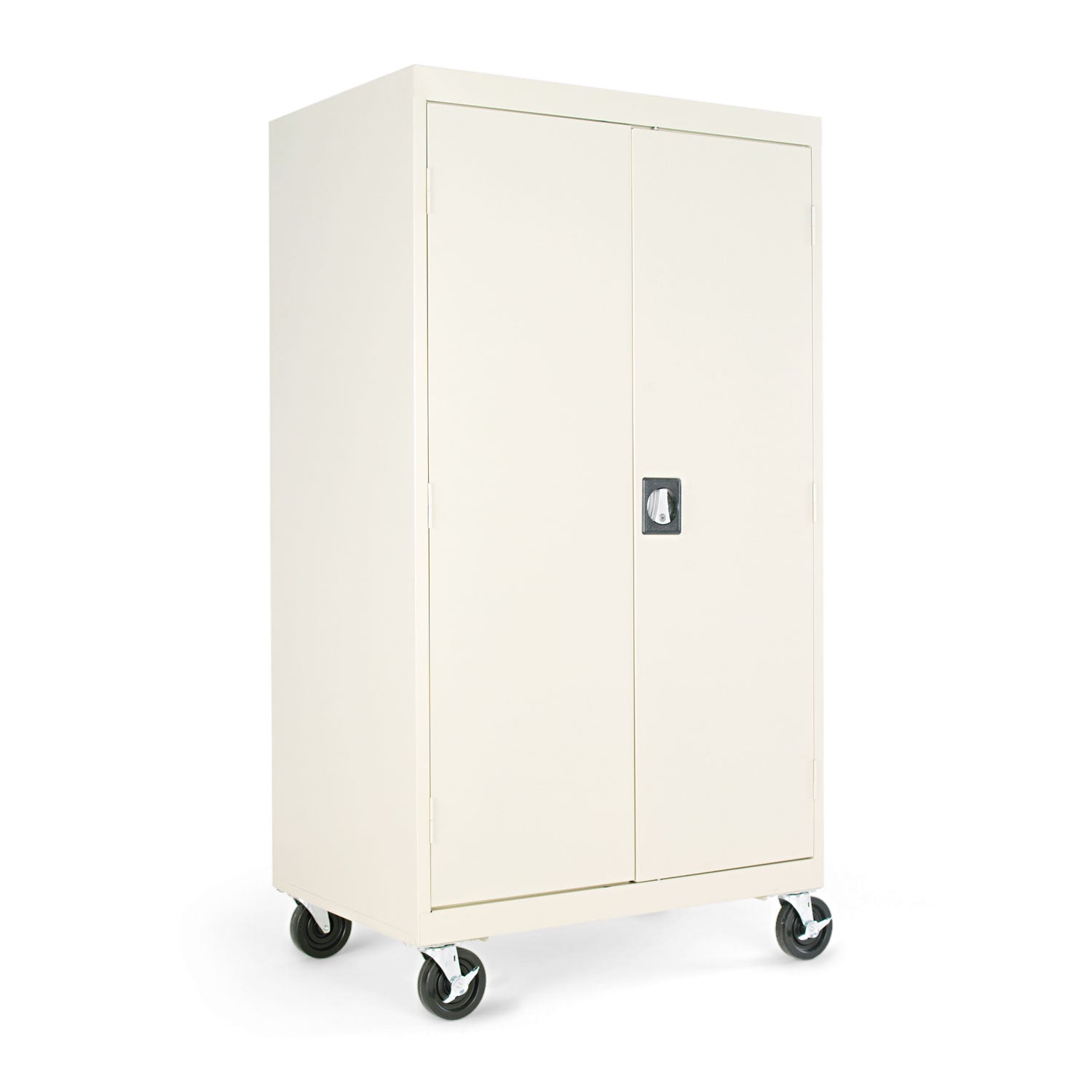 Assembled Mobile Storage Cabinet, with Adjustable Shelves 36w x 24d x 66h, Putty - 