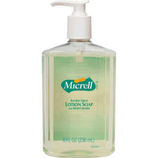 Micrell Antibacterial Lotion Soap - Citrus ScentFor - 8 fl oz (236.6 mL) - Pump Bottle Dispenser - Kill Germs, Grease Remover - Hand - Anti-irritant, Bio-based - 12 / Carton