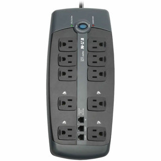 Protect It! Surge Protector, 10 AC Outlets, 8 ft Cord, 2,395 J, Black
