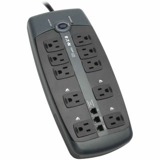 Protect It! Surge Protector, 10 AC Outlets, 8 ft Cord, 2,395 J, Black
