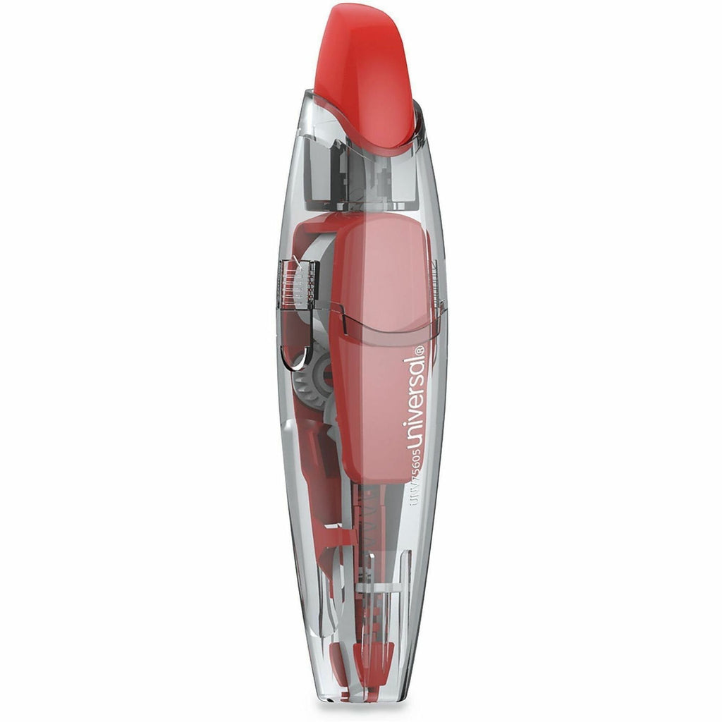 Retractable Pen Style Correction Tape, Transparent Gray/Red Applicator, 0.2" x 236", 4/Pack