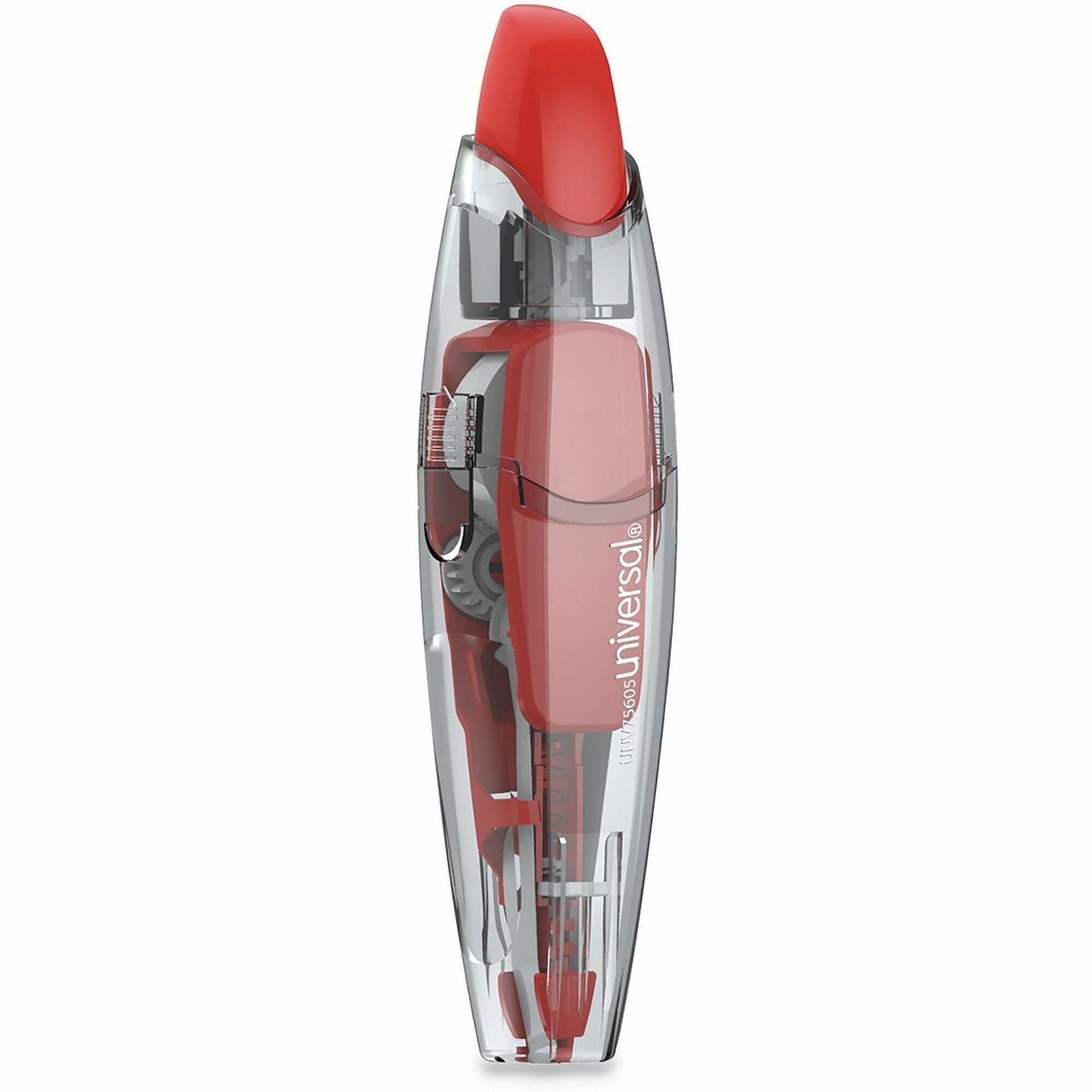 Retractable Pen Style Correction Tape, Transparent Gray/Red Applicator, 0.2" x 236", 4/Pack