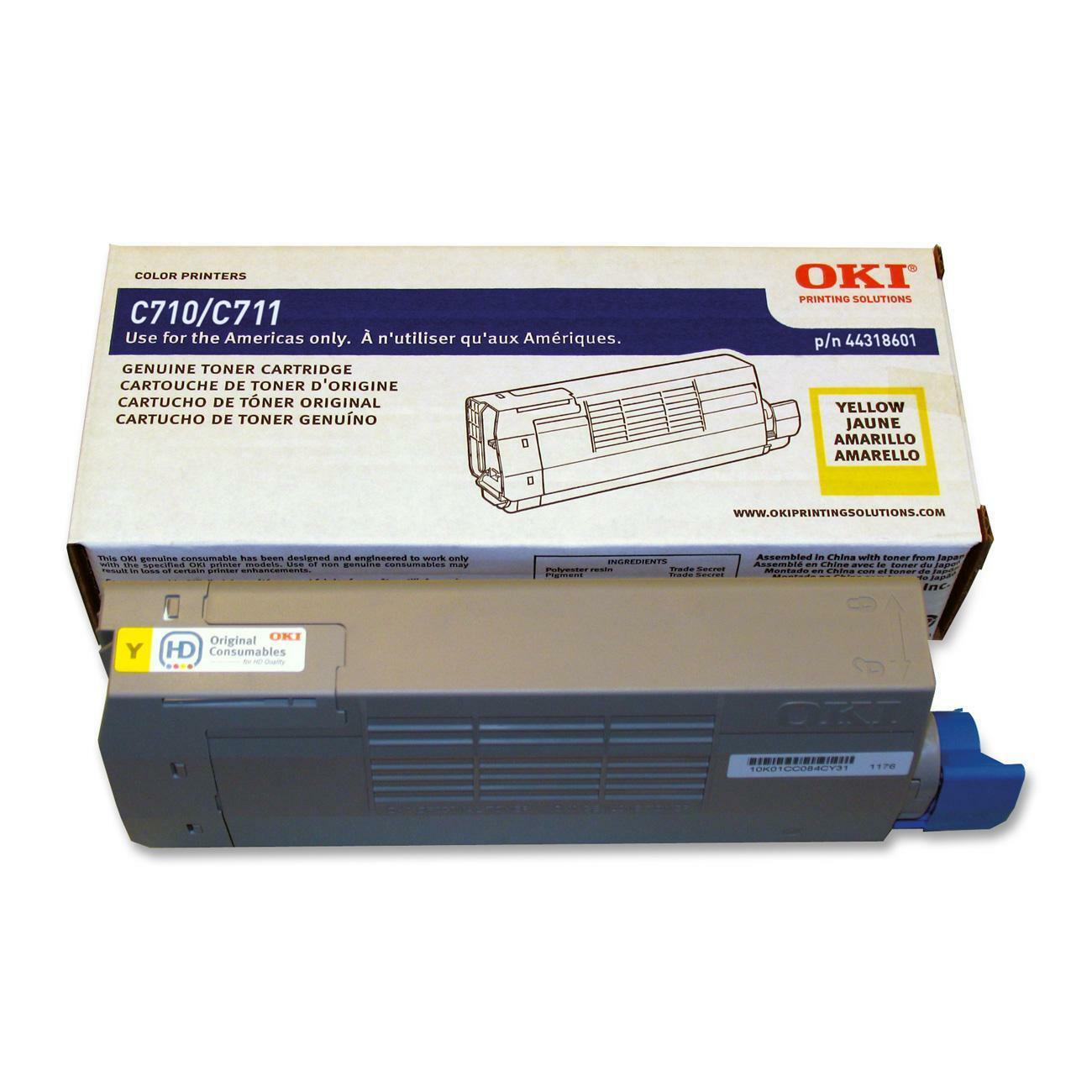 Oki - 44318601 Toner, 11,500 Page-Yield, Yellow, Sold as 1 EA - 1