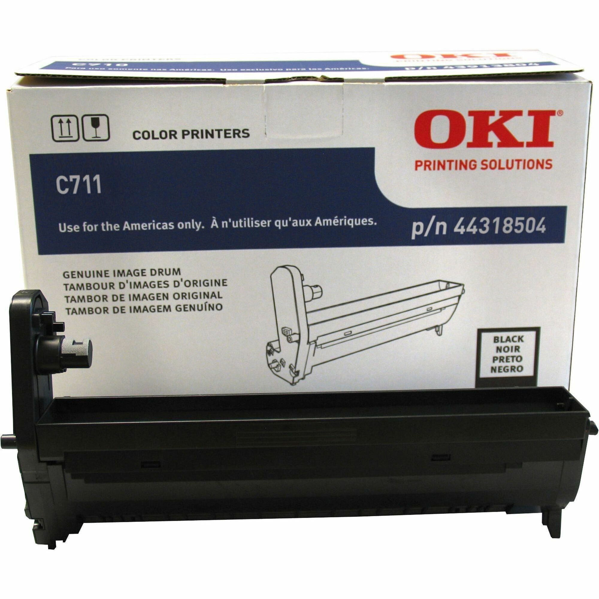 Oki 44318501/02/03/04 Image Drum - LED Print Technology - 20000 - 1 Each - Black - 