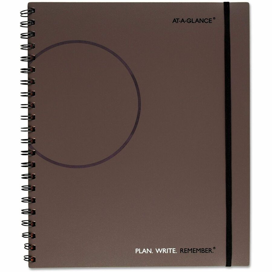 Plan. Write. Remember. Planning Notebook Two Days Per Page , 11 x 8.38, Gray Cover, Undated