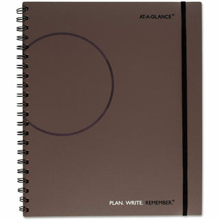Plan. Write. Remember. Planning Notebook Two Days Per Page , 11 x 8.38, Gray Cover, Undated