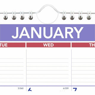 At-A-Glance Wall Calendar - Medium Size - Julian Dates - Monthly - 12 Month - January 2024 - December 2024 - 1 Week Single Page Layout - 15" x 12" White Sheet - 2" x 1.75" Block - Wire Bound - Paper, Chipboard - Hanging Loop, Ruled Daily Block, Easy