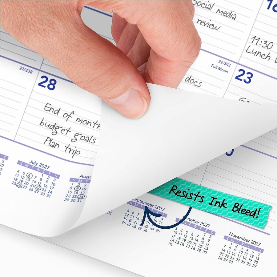 At-A-Glance Wall Calendar - Medium Size - Julian Dates - Monthly - 12 Month - January 2024 - December 2024 - 1 Week Single Page Layout - 15" x 12" White Sheet - 2" x 1.75" Block - Wire Bound - Paper, Chipboard - Hanging Loop, Ruled Daily Block, Easy